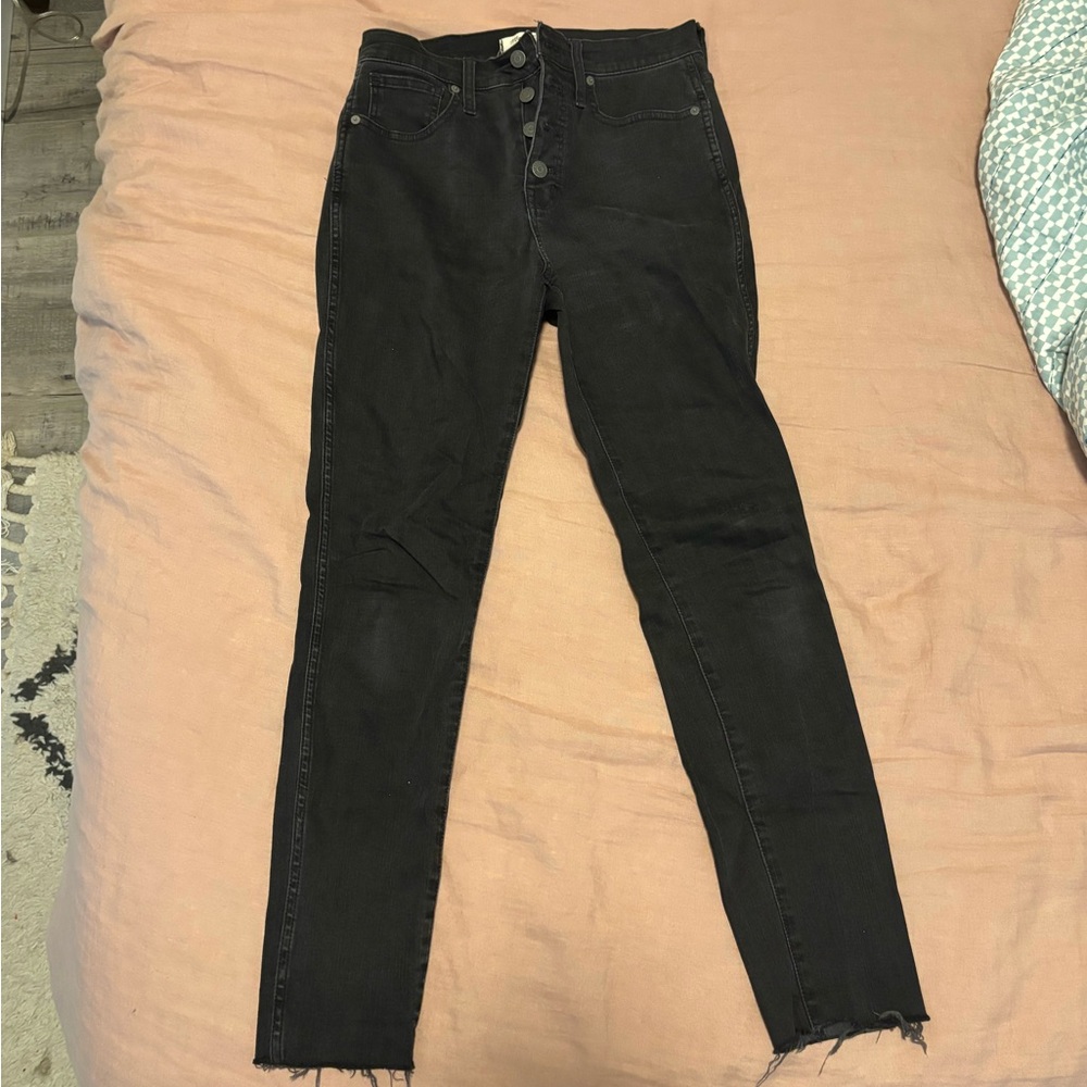 Madewell 10 Inch High Rise Skinny Jeans | Faded Black